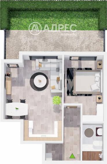 Двустаен апартамент, Пловдив, Прослав, 688227, Снимка 1