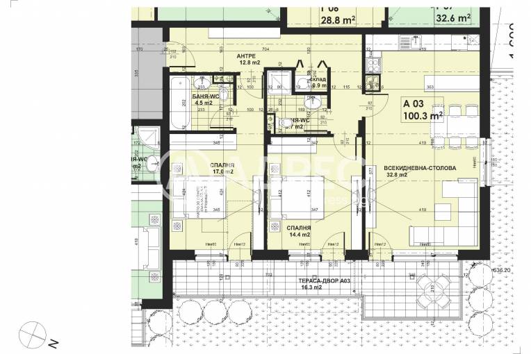 Тристаен апартамент, София, Малинова Долина, 687228, Снимка 2