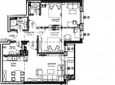 Тристаен апартамент, София, Красна поляна 2, 641230, Снимка 1