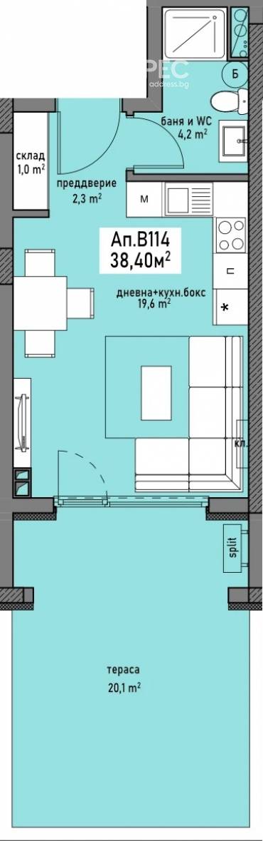 Едностаен апартамент, Бургас, Промишлена зона - Север, 697231, Снимка 1