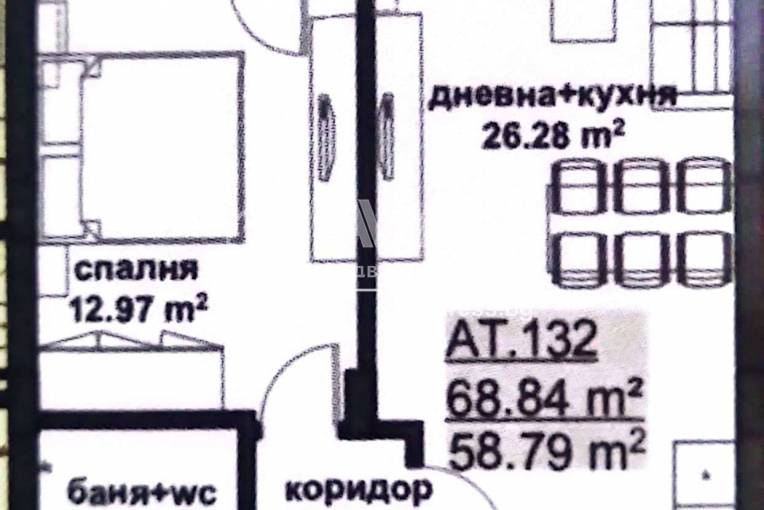 Двустаен апартамент, Бургас, Славейков, 593233, Снимка 1
