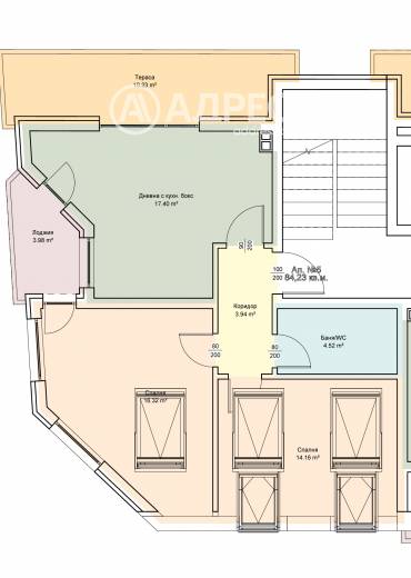 Тристаен апартамент, Варна, Погребите, 659233, Снимка 1