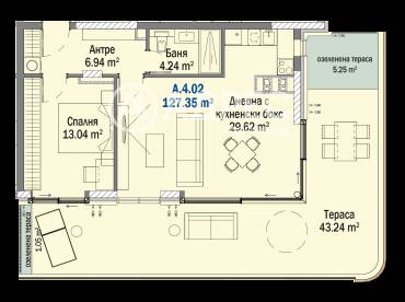 Двустаен апартамент, Китен, 639236, Снимка 1