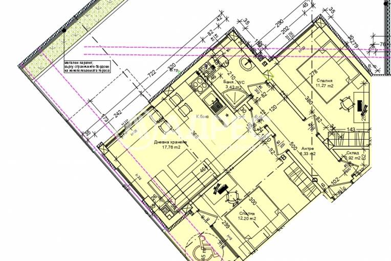 Тристаен апартамент, Бургас, Зорница, 681236, Снимка 2