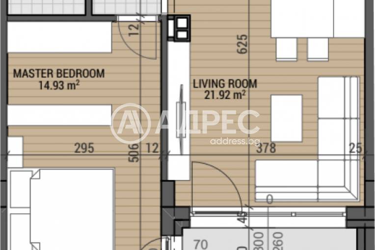 Двустаен апартамент, София, Камбаните, 684237, Снимка 3