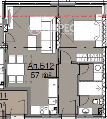 Тристаен апартамент, София, Малинова Долина, 675238, Снимка 1