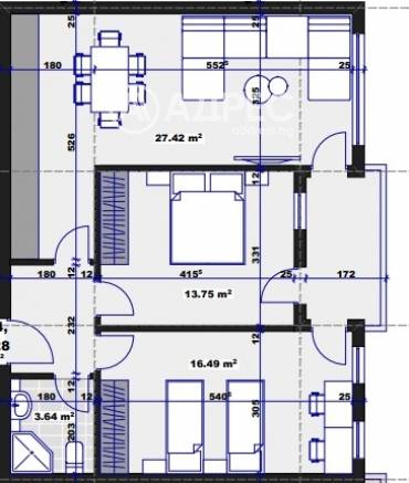 Тристаен апартамент, Стара Загора, Три чучура- център, 679238, Снимка 1