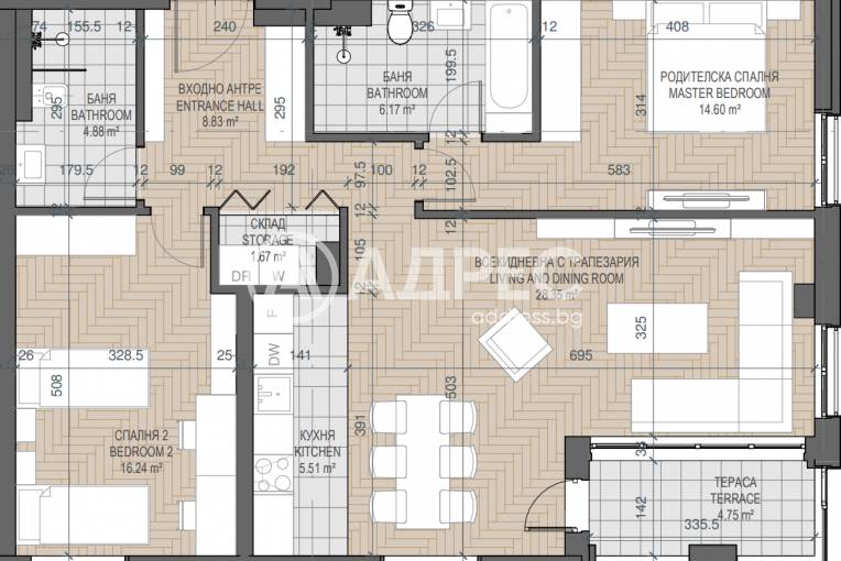 Тристаен апартамент, Пловдив, Каменица 1, 649239, Снимка 2