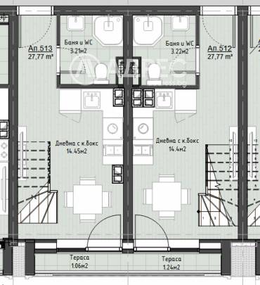 Едностаен апартамент, Варна, к.к. Чайка, 661239, Снимка 1