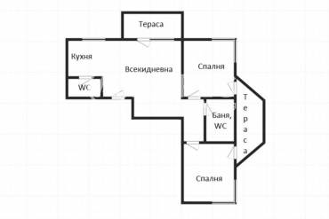 Тристаен апартамент, Созопол, м-ст Смокиня, 677239, Снимка 1