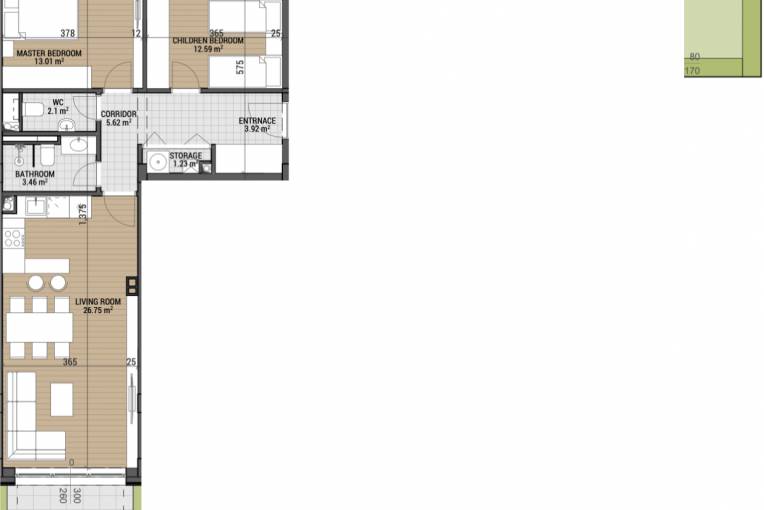 Тристаен апартамент, София, Камбаните, 684239, Снимка 3