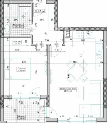 Двустаен апартамент, Варна, Кайсиева градина, 671248, Снимка 1