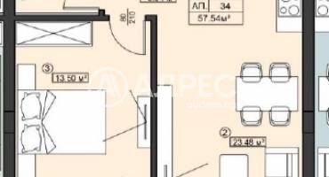 Двустаен апартамент, София, Манастирски ливади - запад, 683248, Снимка 1