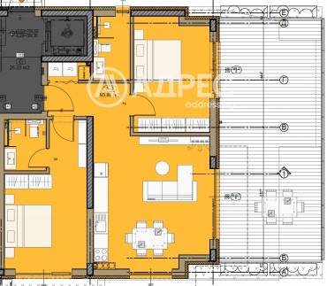 Тристаен апартамент, София, Горна Баня, 691249, Снимка 1