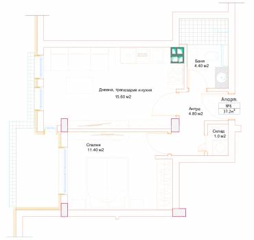 Двустаен апартамент, София, Горубляне, 678250, Снимка 1