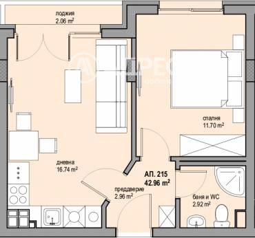 Двустаен апартамент, София, Люлин 8, 677251, Снимка 1