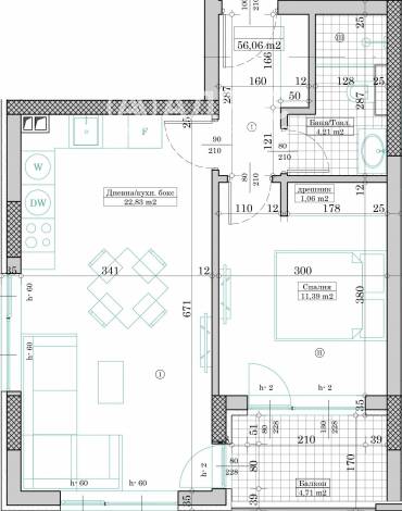Двустаен апартамент, Варна, Кайсиева градина, 671253, Снимка 1