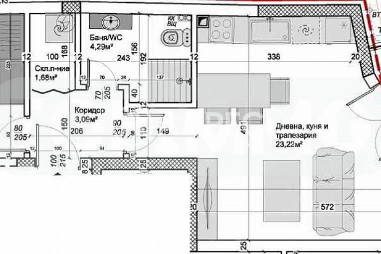 Двустаен апартамент, Варна, Погребите, 635254, Снимка 3