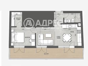 Двустаен апартамент, София, Толстой, 697254, Снимка 1