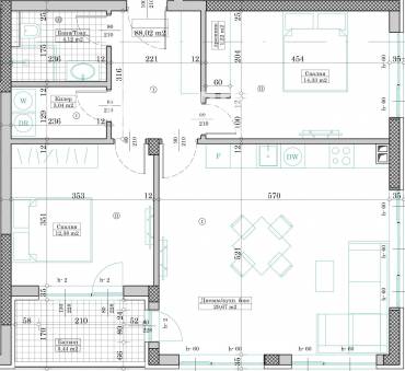 Тристаен апартамент, Варна, Кайсиева градина, 671256, Снимка 1