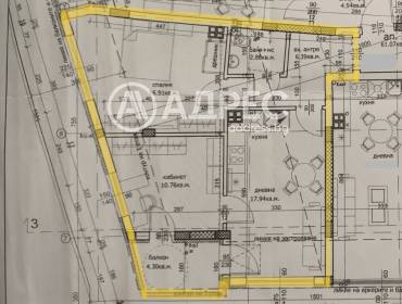 Тристаен апартамент, Варна, Левски, 667257, Снимка 1