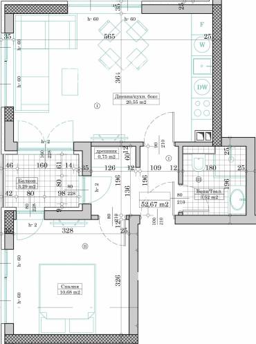 Двустаен апартамент, Варна, Кайсиева градина, 671258, Снимка 1