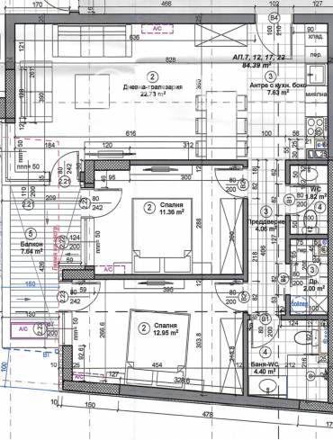 Тристаен апартамент, София, Люлин 2, 686259, Снимка 1