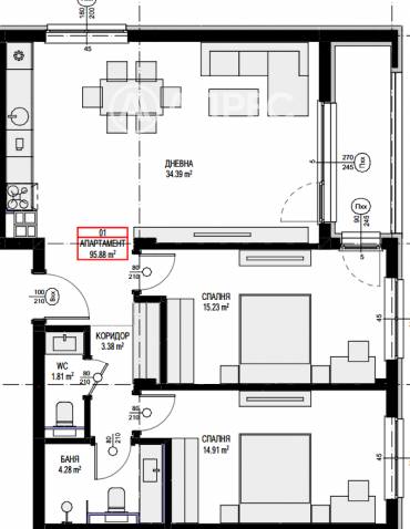 Тристаен апартамент, София, Овча купел 2, 670262, Снимка 1