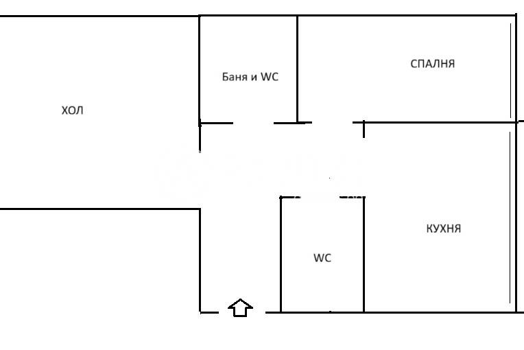 Тристаен апартамент, София, Суха река, 670264, Снимка 1