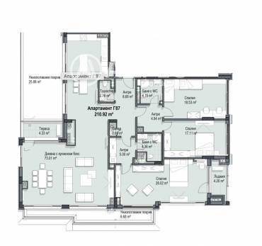 Многостаен апартамент, София, Кръстова вада, 657265, Снимка 1