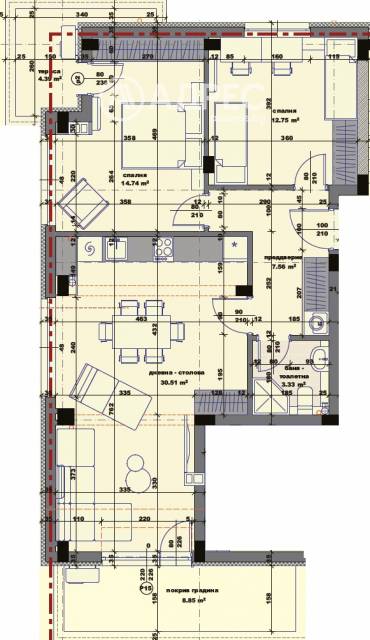 Тристаен апартамент, Стара Загора, Железник- изток, 666267, Снимка 1