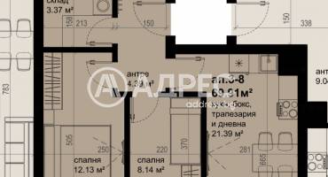 Тристаен апартамент, Бургас, Изгрев, 658268, Снимка 10