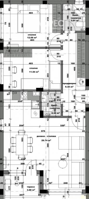 Тристаен апартамент, Стара Загора, Железник- запад, 681270, Снимка 1