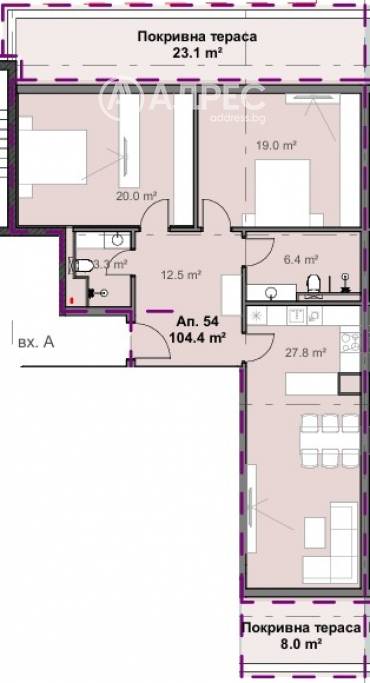 Тристаен апартамент, София, Свобода, 677271, Снимка 1