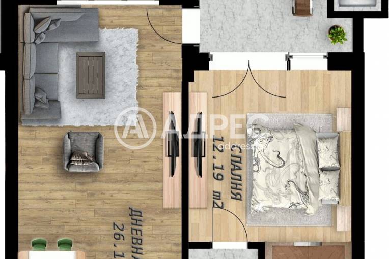 Двустаен апартамент, Пловдив, Беломорски, 685275, Снимка 1