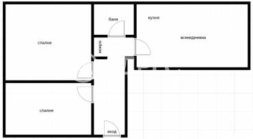 Тристаен апартамент, София, Докторска градина, 572276, Снимка 1
