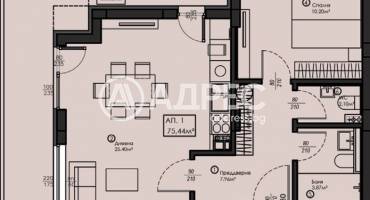 Тристаен апартамент, София, Малинова Долина, 672280, Снимка 1