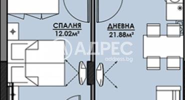 Двустаен апартамент, Бургас, Славейков, 621281, Снимка 1