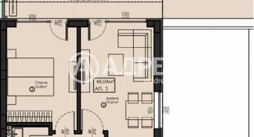 Двустаен апартамент, София, Малинова Долина, 672282, Снимка 1