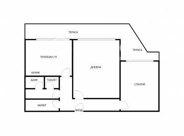 Тристаен апартамент, Варна, Лятно кино Тракия, 652283, Снимка 1