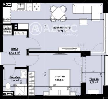 Двустаен апартамент, Бургас, Хоризонт, 669284, Снимка 1