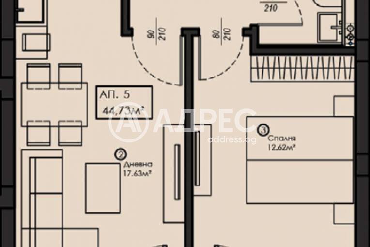 Двустаен апартамент, София, Малинова Долина, 672284, Снимка 1
