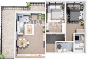 Тристаен апартамент, Пловдив, Прослав, 688285, Снимка 1