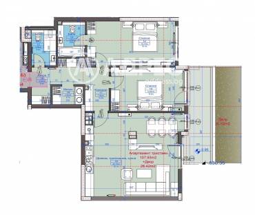 Тристаен апартамент, София, Бояна, 602286, Снимка 1