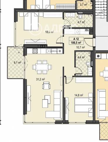 Тристаен апартамент, София, Бояна, 678286, Снимка 1