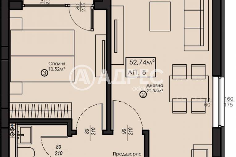 Двустаен апартамент, София, Малинова Долина, 672287, Снимка 1