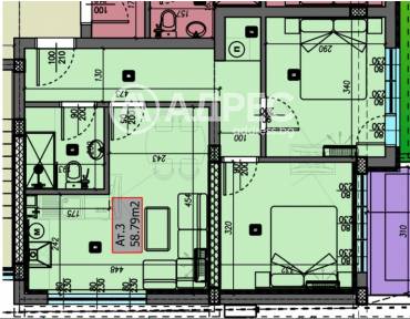 Двустаен апартамент, Варна, Виница, 646288, Снимка 1