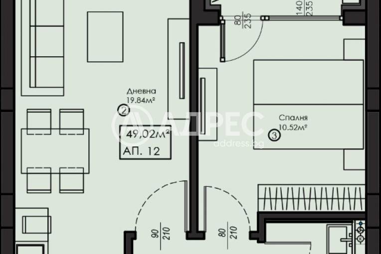 Двустаен апартамент, София, Малинова Долина, 672288, Снимка 1