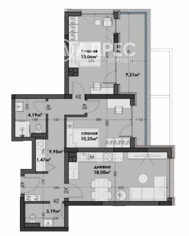 Тристаен апартамент, Варна, Изгрев, 653292, Снимка 1