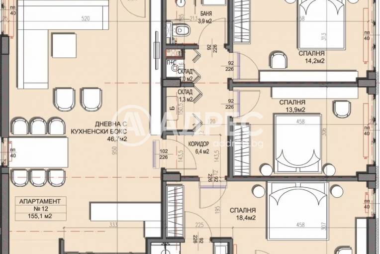 Многостаен апартамент, София, Драгалевци, 645293, Снимка 15